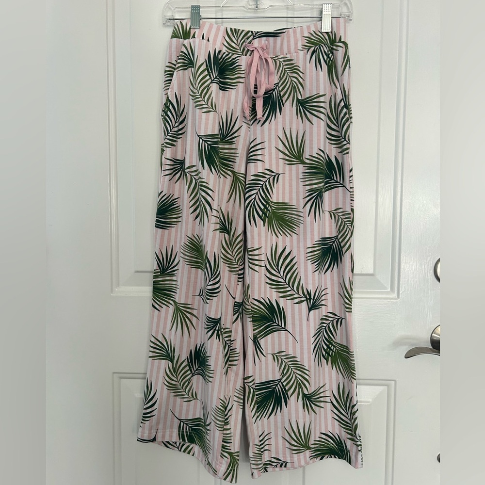 Lands' End Palm Leaf Pajama Lounge Pants Size XS